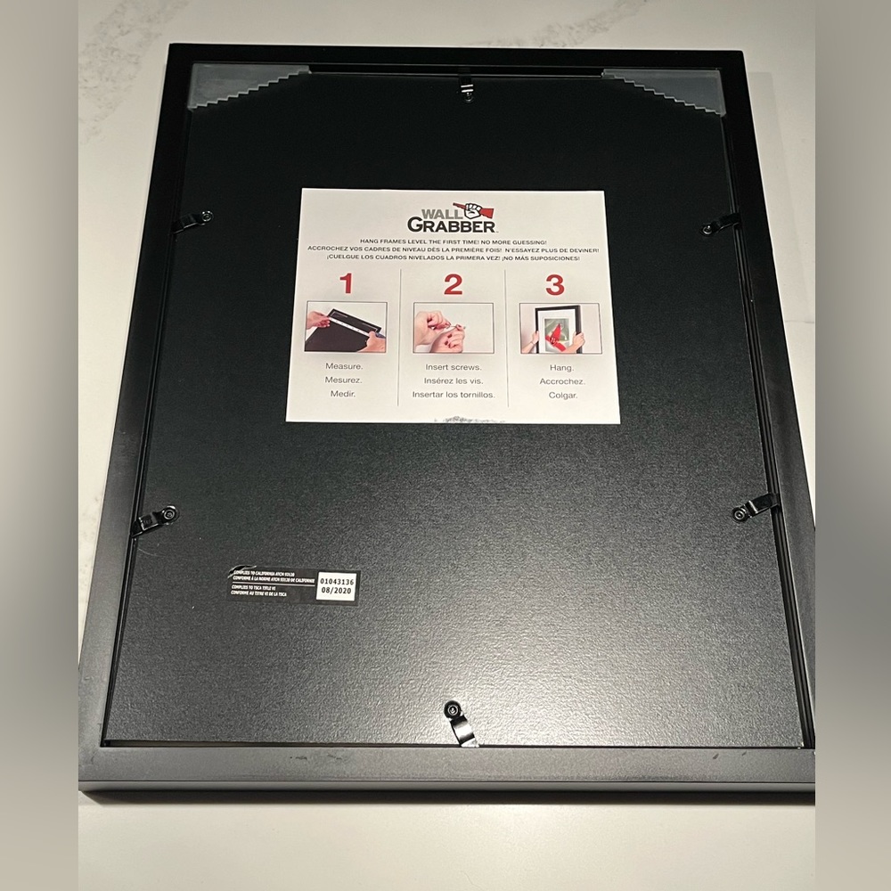 New.  Sea glass giraffe framed art.  Measures 12” x 15”. - Picture 9 of 9